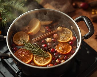 Winter Simmer Pot Kit |Stovetop Potpourri with Natural Dried Fruit & Spice Home Fragrance | Natural Home Blend