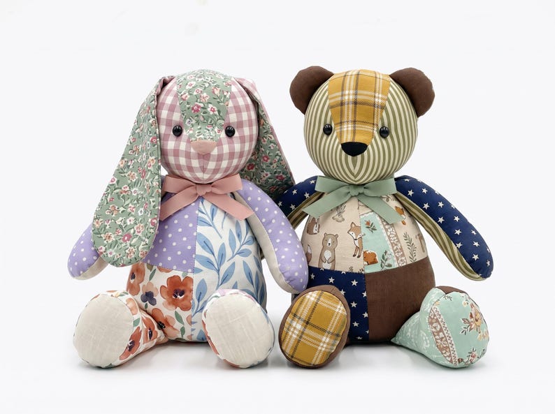 Memory bear pattern Simplicity pattern Plush sewing pattern Memorial bear Teddy bear pattern Keepsake bear Plushie sewing pattern image 2