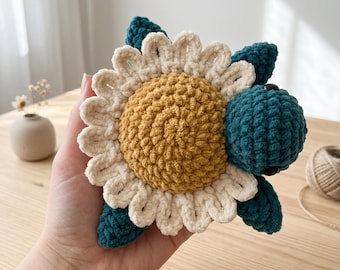 Petal the Sunflower Turtle Pattern Crochet PDF Crochet Flower Turtle Pattern Beginner Amigurumi Poinsettia PDF Download Download