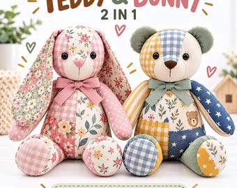Modello orsetto della memoria Modello Simplicity Modello per cucito di peluche Orsetto commemorativo Modello orsetto di peluche Orsetto ricordo Modello per cucito di peluche