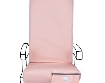 Funda de asiento de avión rosa ruborizado: accesorio de viaje lavable