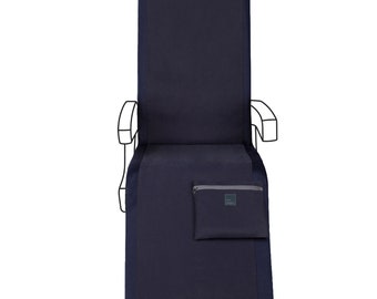 Lie Flat First Class Airplane Seat Covers | Navy Blue by NiceSeats