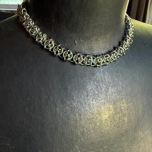 chainmaille choker, Chainmail jewelry, choker necklace for woman , stainless steel necklace , gothic choker, goth jewelry, layering necklace