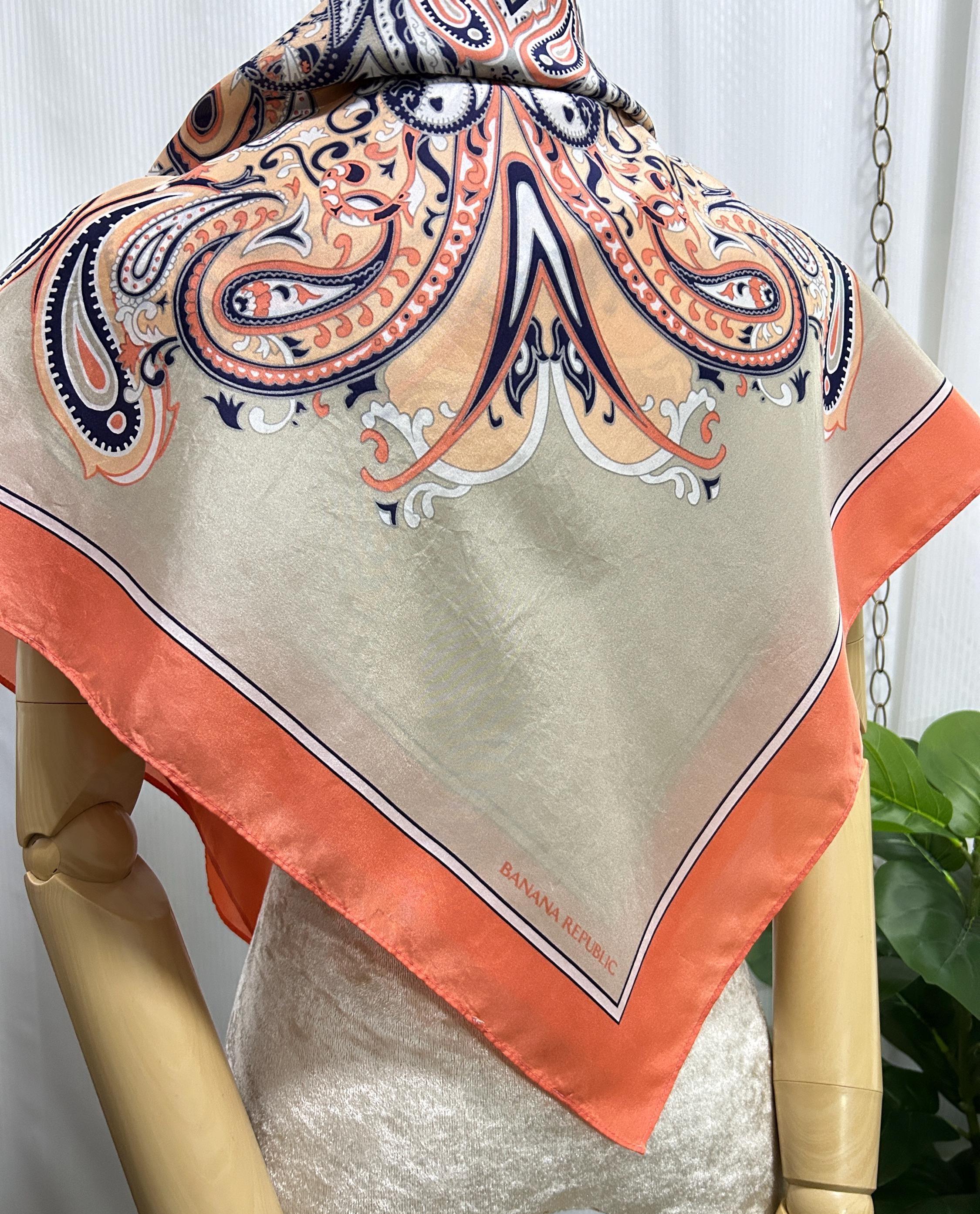 Banana Republic Silk Scarf - Etsy