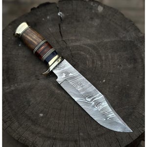 15&#39;&#39; Handmade Custom Damascus Steel Hunting Knife Perfect Gift For Him, Hunters, Knife Collectors Father, Christmas