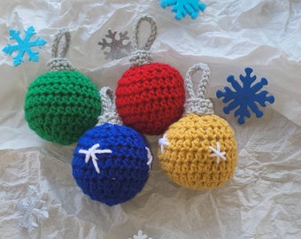 Christmas ornaments - crochet ornaments - Christmas tree ornaments - handmade ornaments - holiday decorations - Christmas decor