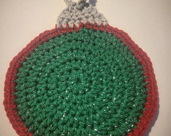 Christmas coaster - coaster - knitted coaster - crochet coaster - ornament coaster - Christmas decor - ornament coaster for Christmas