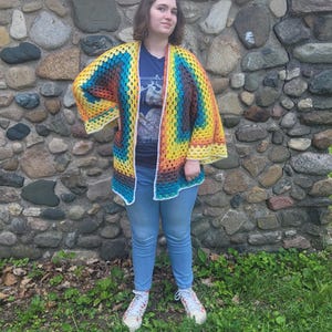 Crochet Cardigan - Boho Sweater - Festival Attire - Crochet Sweater - Knitted Cardigan - Knitted Sweater - Bohemian Clothes - Oversized