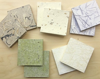 Straw and Plant Inclusions cover Six Choices of BFK Mini Accordion Fold Sketchbooks