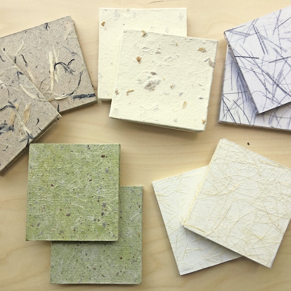 Straw and Plant Inclusions cover Six Choices of BFK Mini Accordion Fold Sketchbooks