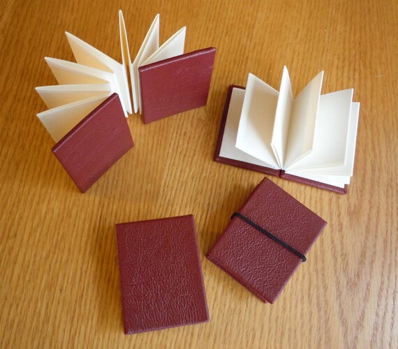 Sexy Leder Kleine Rote Buch Mini Akkordeon Falten Künstler Sketchbook Journal Album