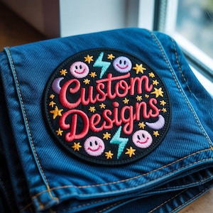 Custom Embroidered Patches – Personalized Logo Patches | Iron-On, Velcro, Sew-On Options | Embroidered Jacket Patches - Patches For denim