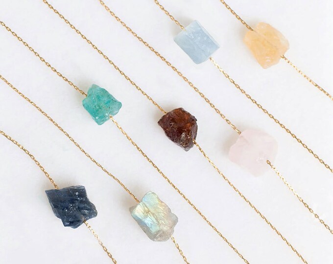 raw crystal necklace