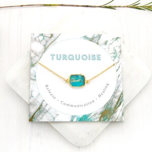 Eenvoudige turkoois ketting, natuurlijke turkoois choker, boho edelsteen ketting, verjaardagscadeau december, minimalistisch turkoois, verjaardagscadeau