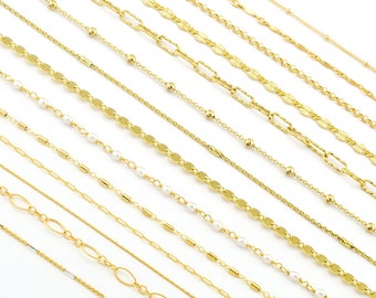 Dainty Gold Chain Necklaces, Delicate Gold Chokers, Minimalist Jewelry, Layering Necklace, Satellite Coin Choker, Bridesmaid Jewelry, GCC