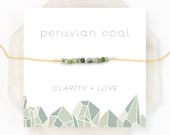 Green Opal Necklace, Sage Green Necklace, Healing Gemstone Gift, Dainty Bar Necklace, BFF Gifts, Gemstone Choker, Peruvian Opal, Boho Gift