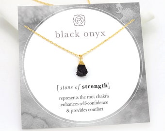 Onyx Necklace Etsy