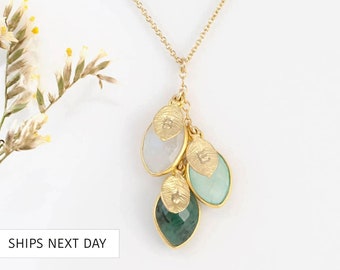 Family Charm Necklace, Custom Birthstone Initial Necklace, Unique Gift for New Mom, mom necklace with kids initials, Stamped Mom Necklace