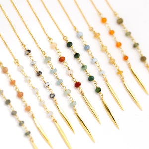 Bunte Perlen Ohrringe, Edelstein Kristall Einfädler, Sommer Schmuck Beste Freundin Geburtstag Geschenk, Lange Statement Ketten Ohrringe