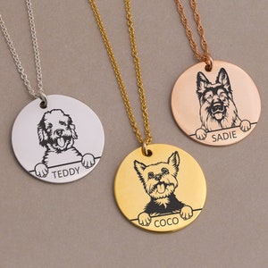 Collar personalizado para mamá perruna, collar con dije de perro personalizado, grabado en oro rosa, collar de raza de perro, joyería para mascotas, regalo para mascotas, regalos para amigos