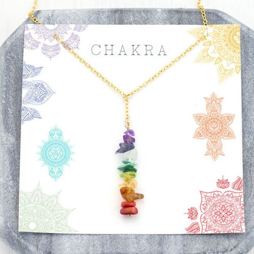 Chakra Gift Necklace 7 Chakras Balancing Necklace Healing Etsy