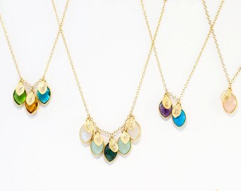 grandchildren initial necklace