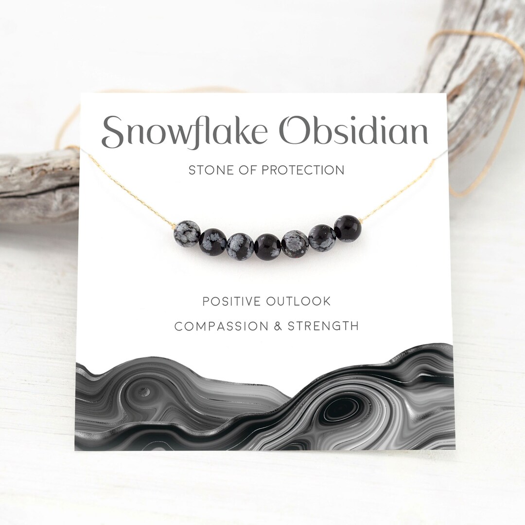 Black obsidian protection necklace Clearance