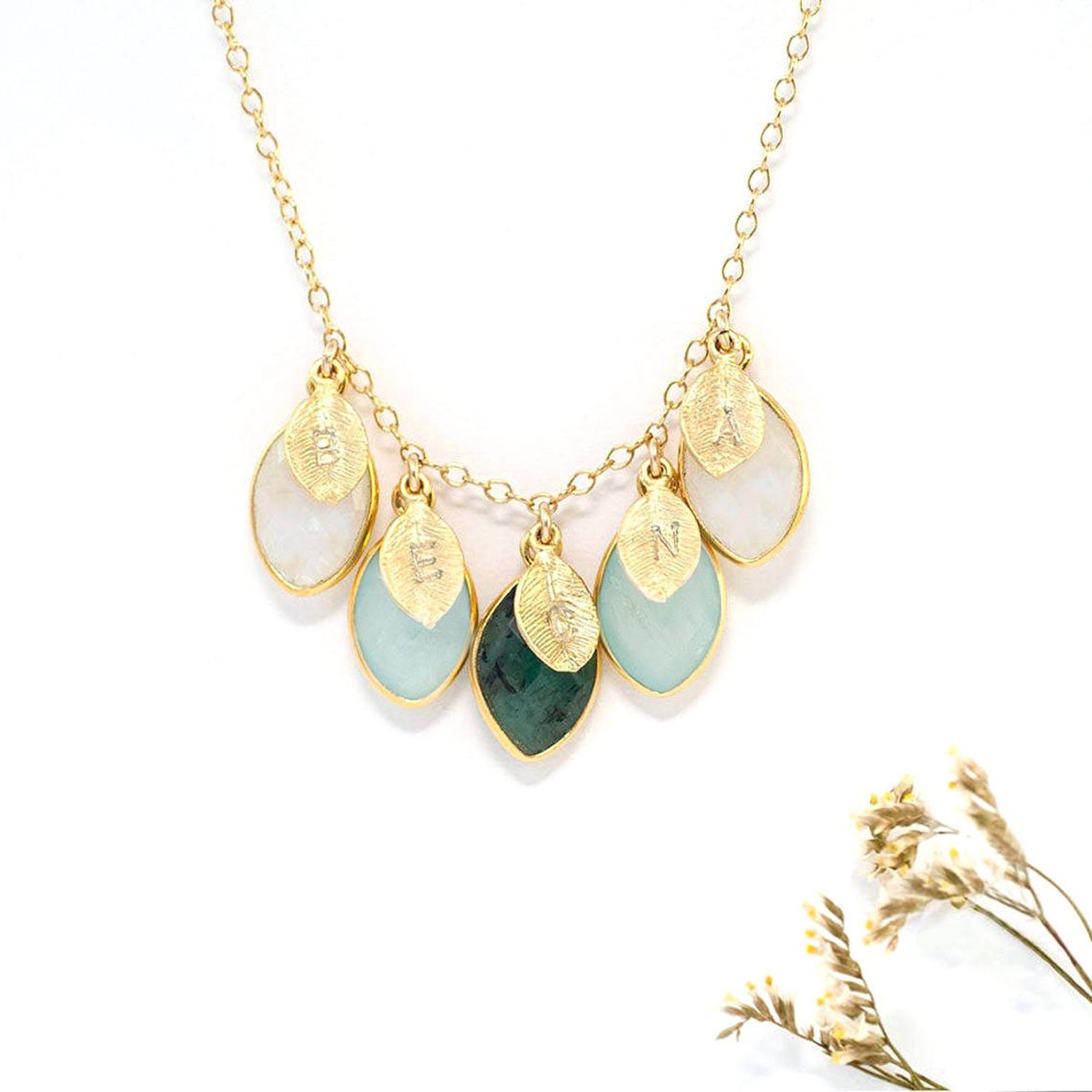 Customized Family Birthstone Necklace 