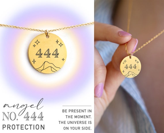 444 Angel Number Pendant Necklace