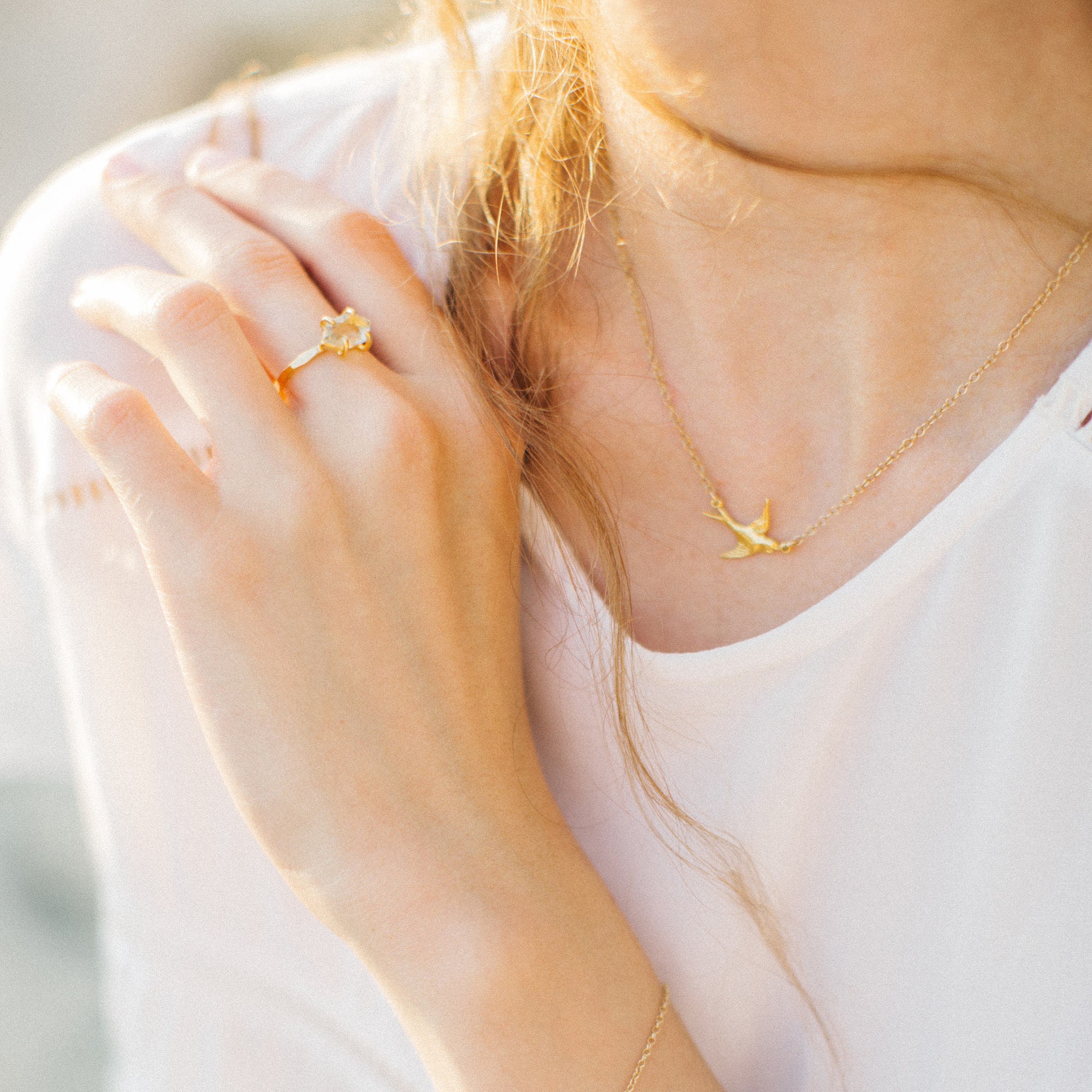 Dainty bird necklace deals