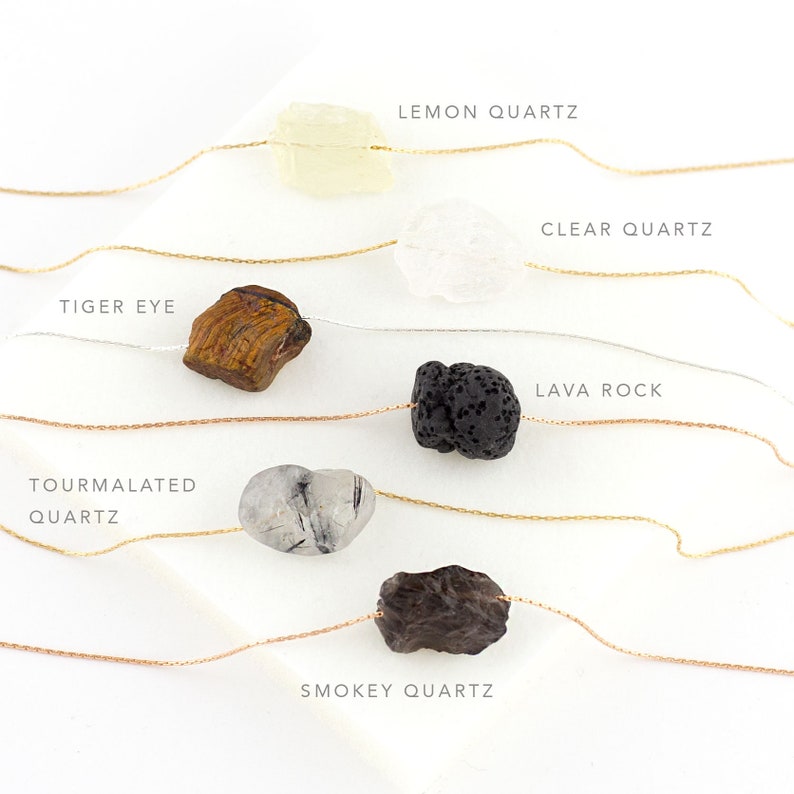 October Pink Tourmaline Necklace Raw Crystal Jewelry image 7