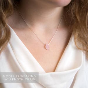 Raw Aquamarine Necklace, March Birthstone Necklace, Throat Chakra Crystal Rough Gemstone, Boho Style image 6