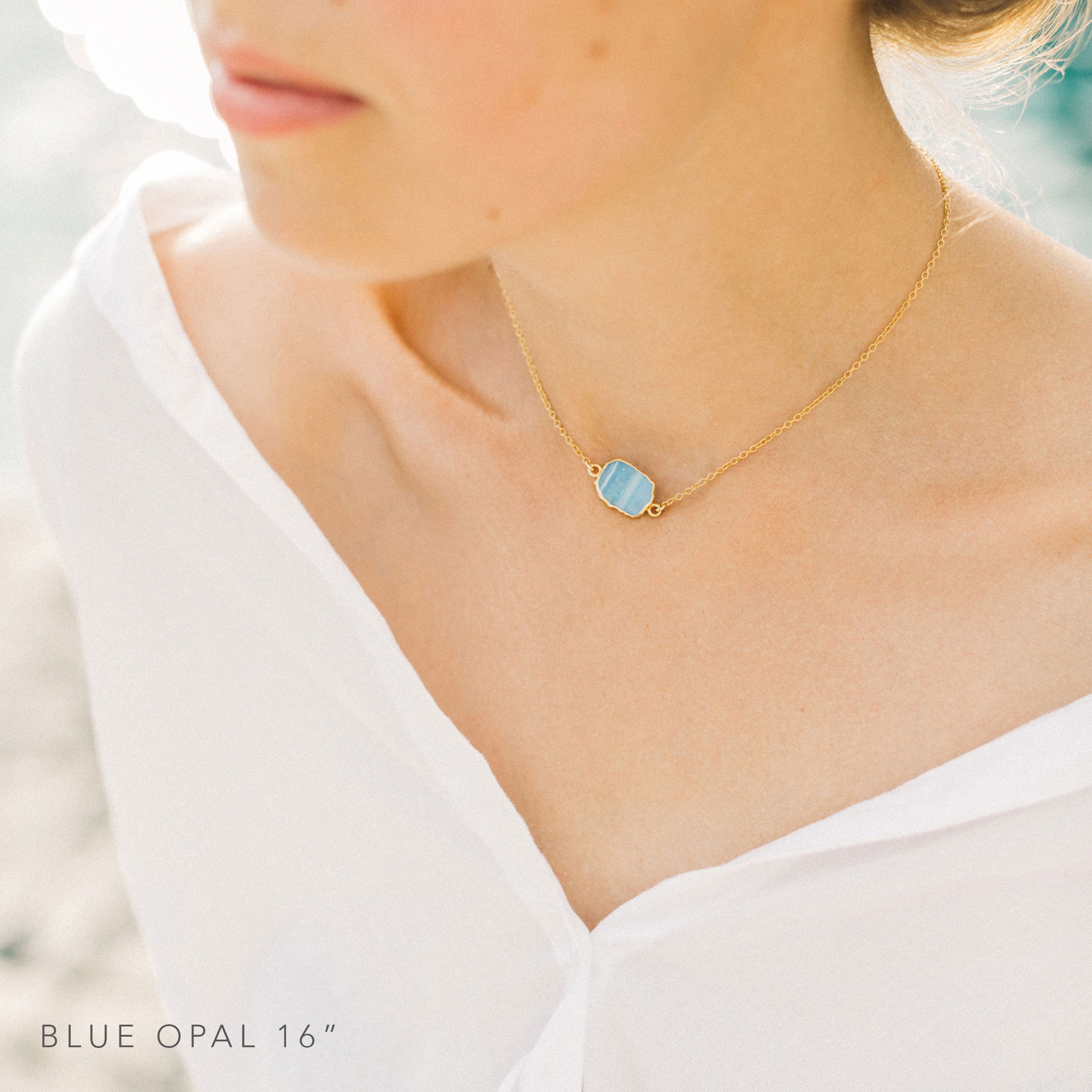 blue opal pendant