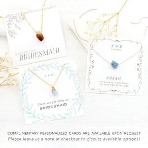 Simple Gemstone Necklace, Minimalist Gift for Her, Tiny Stones ...