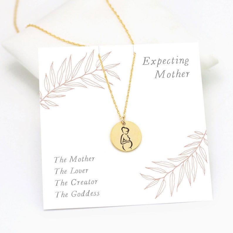 New Mom Pendant Necklace Rose Gold Mother's Day Gift Etsy
