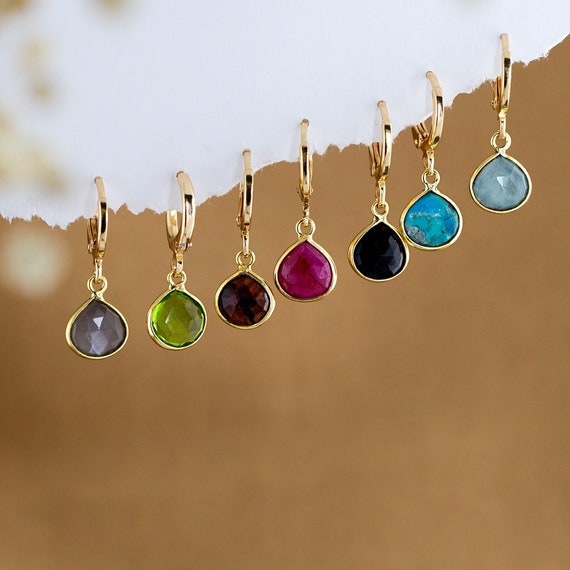 Birthstone Huggie earring Birthstone Huggie earring