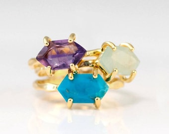 Gemstone Ring, Simple Solitaire Ring, Birthstone Ring, Stackable Birthstone Ring, Marquise Ring, Prong Set Ring, Dainty Ring, RG-MQ