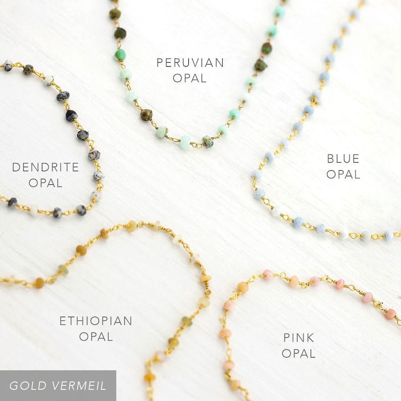 beaded band dendrite opal beaded band dendrite opal