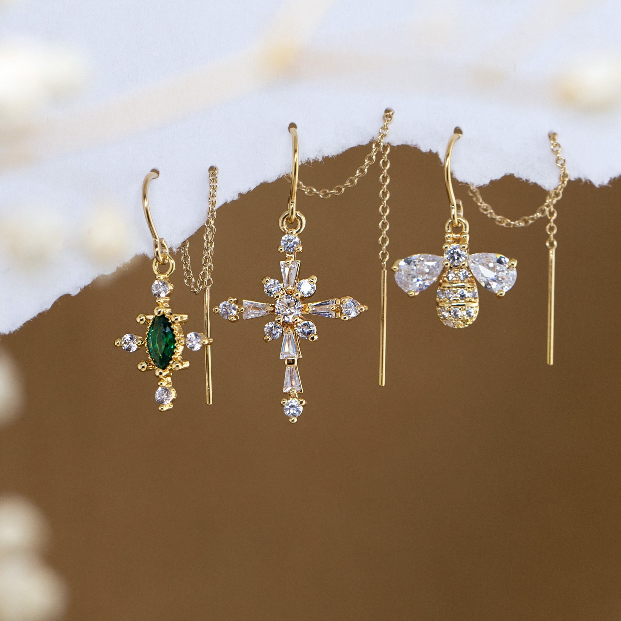 Helix threader earrings outlet