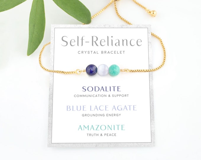 Positive Affirmation Jewelry, Self Reliance Bracelet, Resilience Gift, She Thought She Could So She Did Bracelet, Empowerment Crystal Gift