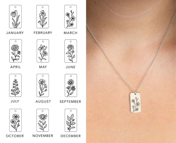 Birth month necklace deals