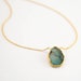 Raw Emerald Necklace, May Birthstone Jewelry, Gemstone Slice Pendant Necklace, Layered Necklaces, Boho Jewelry, Gold Crystal Emerald Pendant