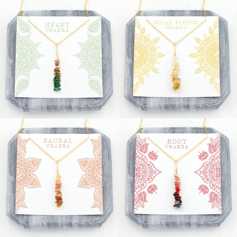 Healing Sacral Chakra Necklace Stone Meaning Card Gift Etsy