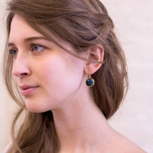 Purple Amethyst Earrings, February Birthstone Earrings, Ultra Violet Earrings, Round Gemstone, Drop Earrings, Statement, 2018 Jewelry Trends image 2
