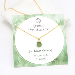 Green Aventurine Necklace, Raw Crystal Necklace, Heart Chakra Necklace, Minimalist necklace, Dainty necklace, metaphysical real crystals