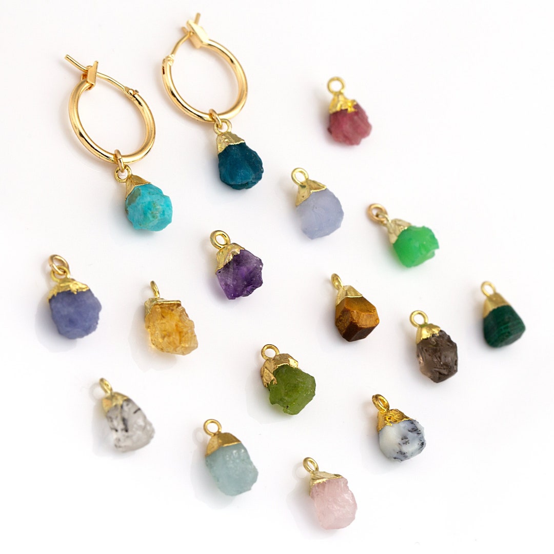 DIY Crystal Huggie Hoop Earrings Gold Interchangeable, Fun