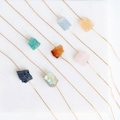 Raw Crystal Necklace, Rose quartz, Carnelian Crystal Necklace, Opal Necklace Peridot Necklace, Stone Pendant Crystal Jewelry, Summer Jewelry