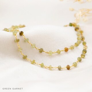 Collana Girocollo Bohémien Con Cristalli Verdi Dorati – Vintage Con Smeraldi E Perline, Minimalista, Gioiello Per Costume E Festa