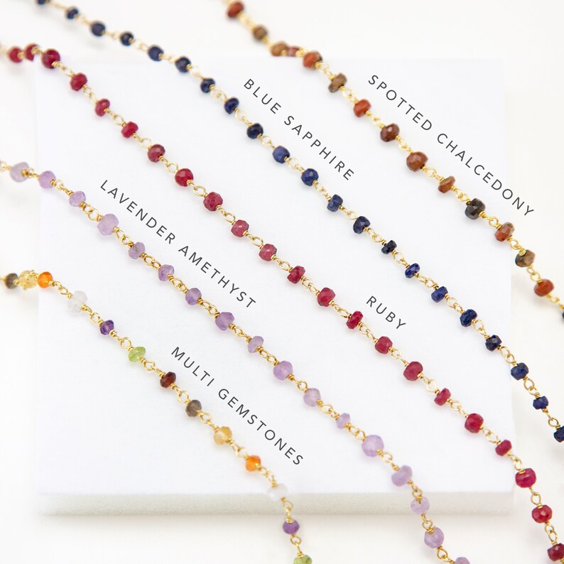 Aquamarine Birthstone Necklace, Birthday Gift for Sister, Gemstone Layering Necklace, Beaded Rosary Stone Choker, Tiny Crystal Necklaces image 9