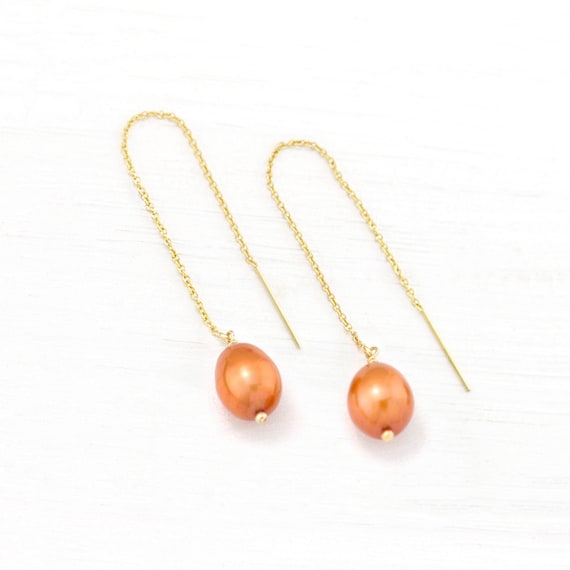 Drop Earrings Orange Stone Earrings Bridesmaid Earrings. Gift Earrings Dangle Earrings